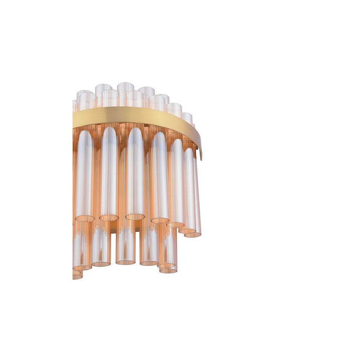 Dar IMA0935 | Imani Wall Light | Natural Brass with Champagne Glass