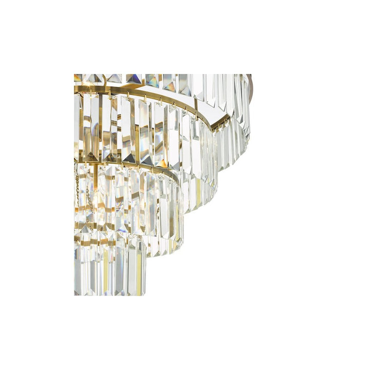 Dar RHA0663 | Rhapsody | 6 Light Tiered Pendant | Crystal and Bronze Finish