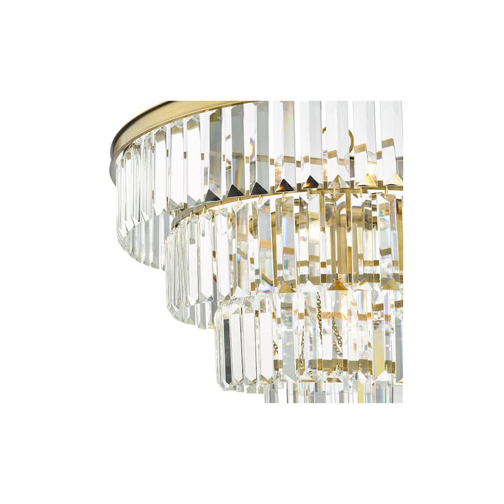 Dar RHA0663 | Rhapsody | 6 Light Tiered Pendant | Crystal and Bronze Finish