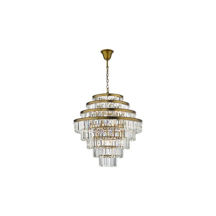 Dar RHA1263 | Rhapsody | 12 Light Chandelier | Bronze and Crystal