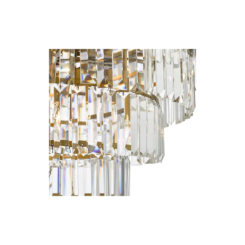 Dar RHA1263 | Rhapsody | 12 Light Chandelier | Bronze and Crystal