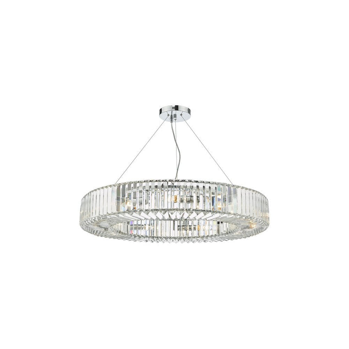 Dar TEY1350 | Teyana | 9 Light Pendant | Polished Chrome Crystal