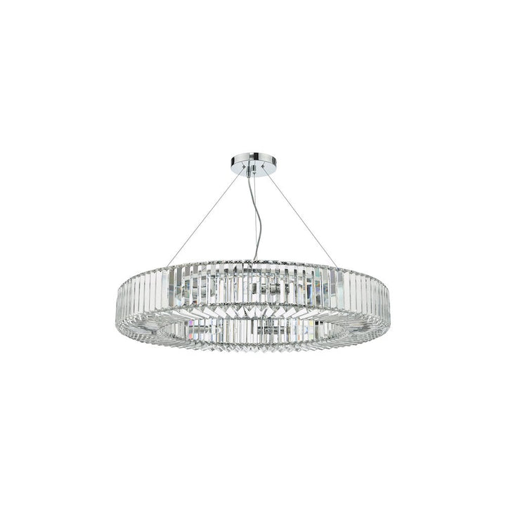 Dar TEY1350 | Teyana | 9 Light Pendant | Polished Chrome Crystal