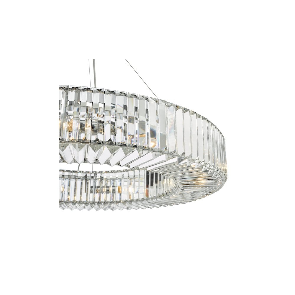 Dar TEY1350 | Teyana | 9 Light Pendant | Polished Chrome Crystal