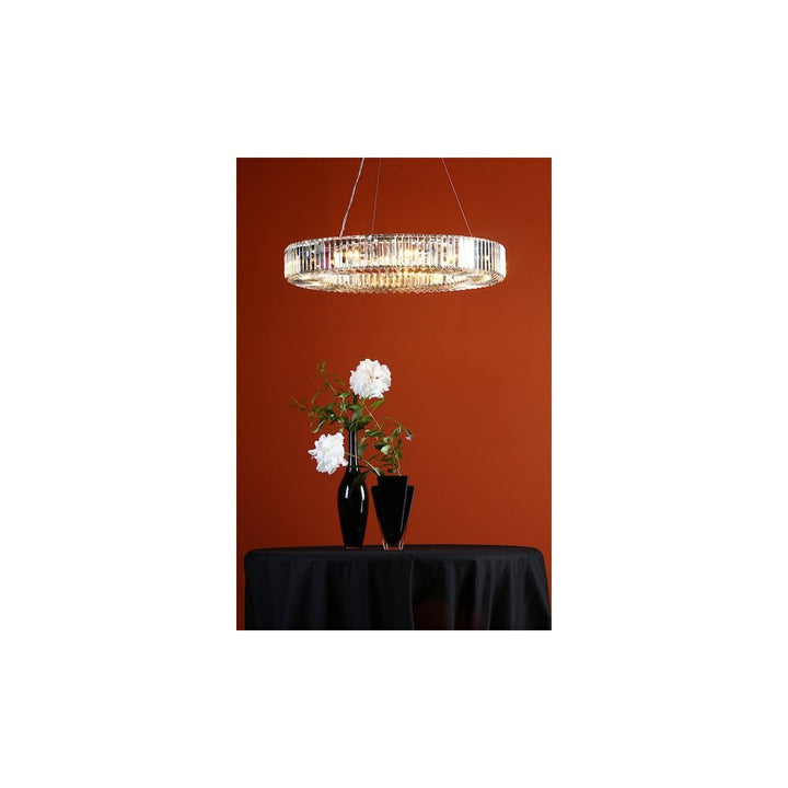 Dar TEY1350 | Teyana | 9 Light Pendant | Polished Chrome Crystal