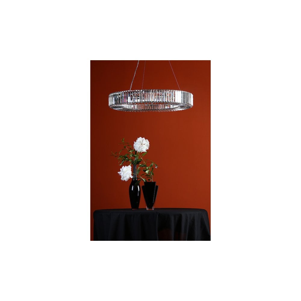 Dar TEY1350 | Teyana | 9 Light Pendant | Polished Chrome Crystal