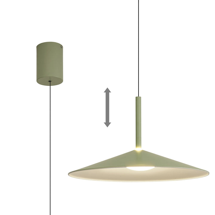 Mantra M7898 Calice 48cm Rise And Fall LED Pendant Green/White