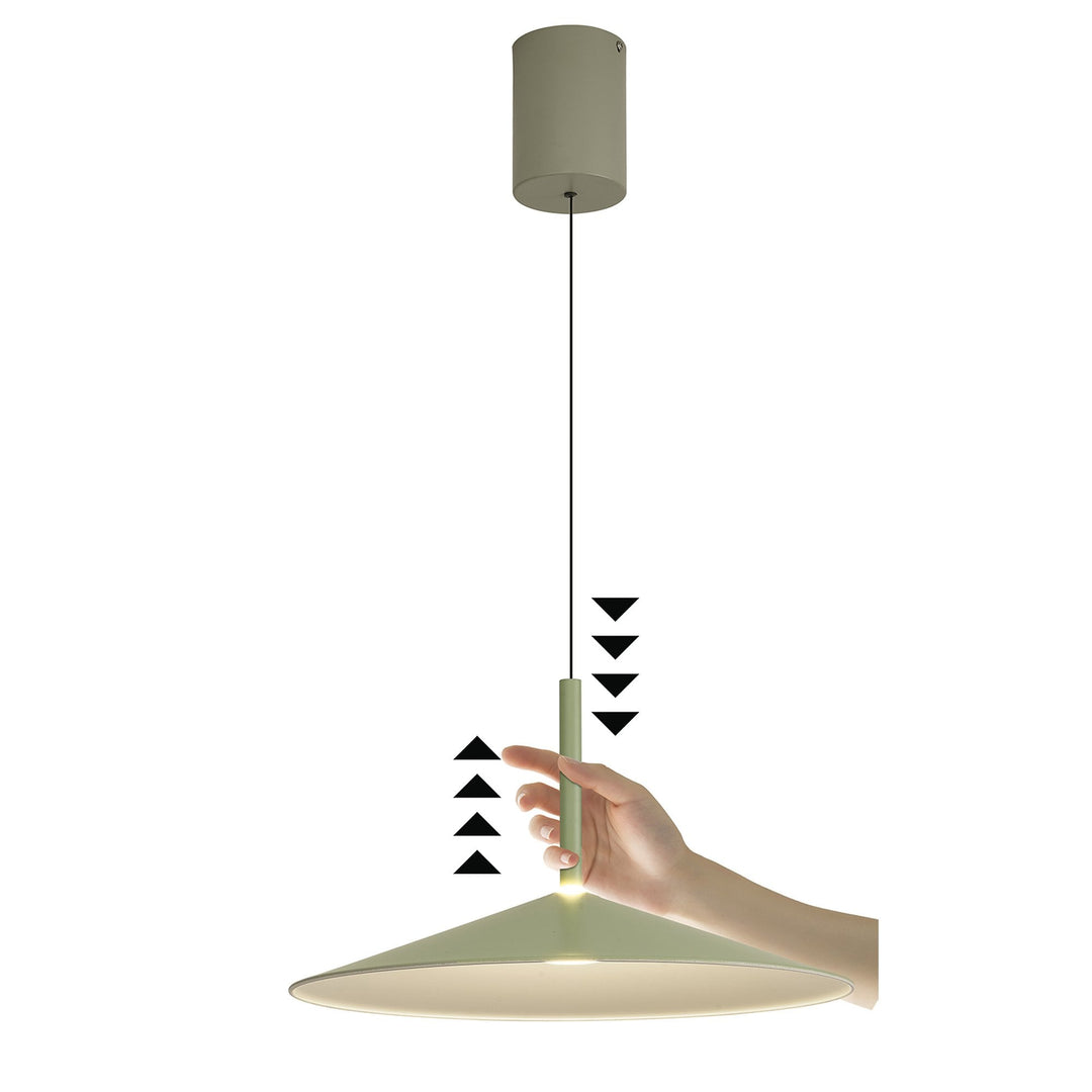 Mantra M7898 Calice 48cm Rise And Fall LED Pendant Green/White