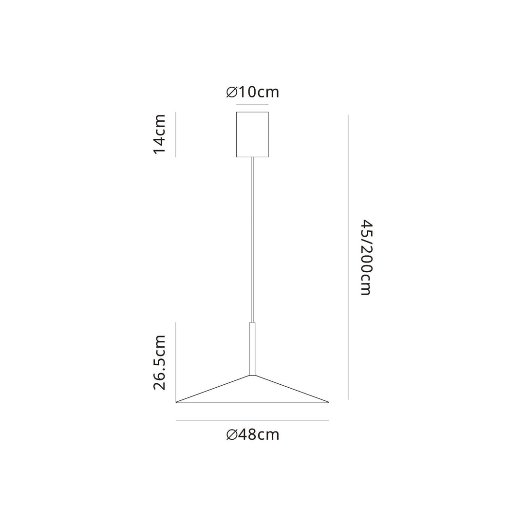 Mantra M7890 Calice 48cm Rise And Fall LED Pendant White