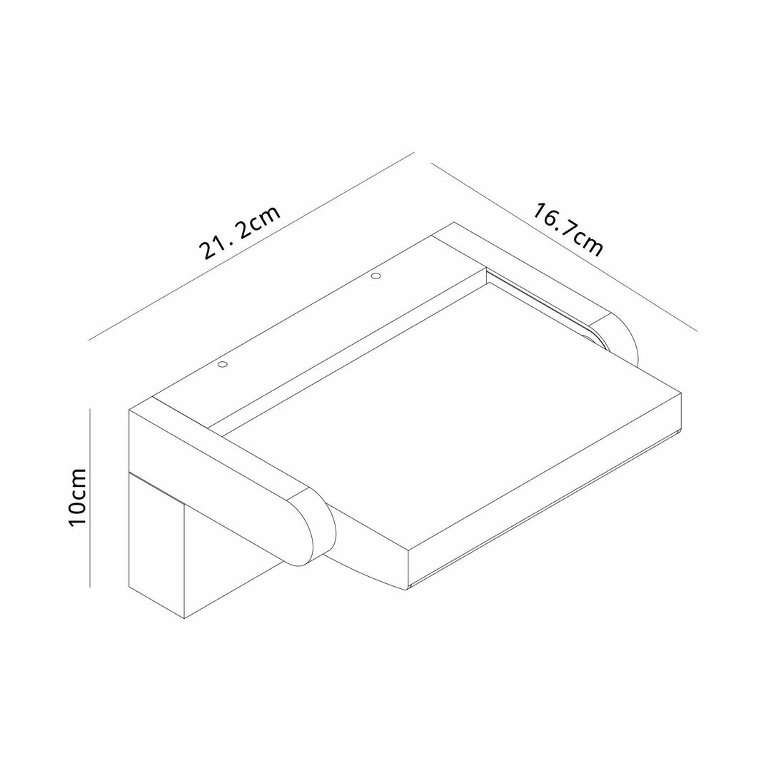 Mantra M8472 Cooper Outdoor LED Motion Sensor Wall Lamp Adjustable White