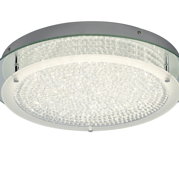 Mantra M5092 Cristal LED Flush Light 45cm Round 21W LED 4000K Polished Chrome / Cristal