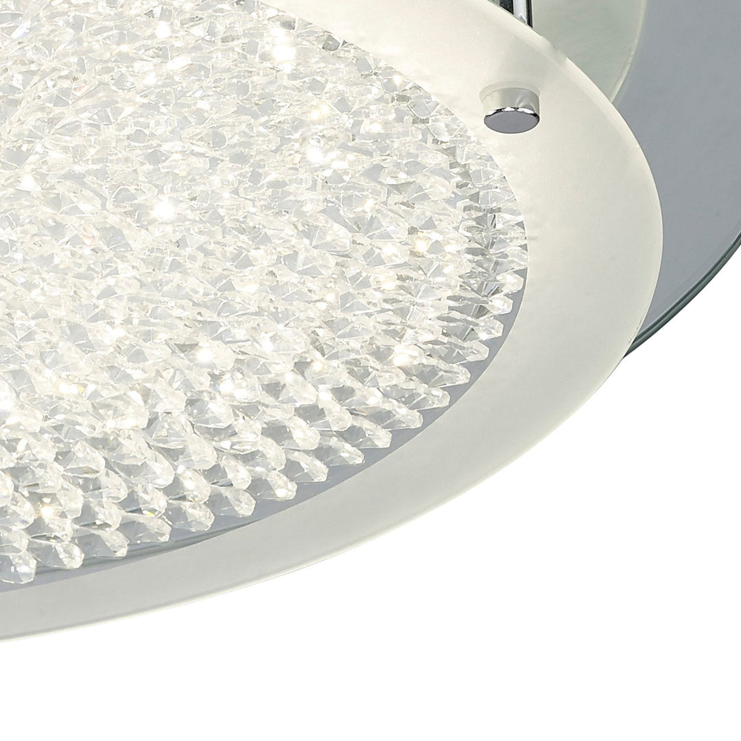 Mantra M5092 Cristal LED Flush Light 45cm Round 21W LED 4000K Polished Chrome / Cristal