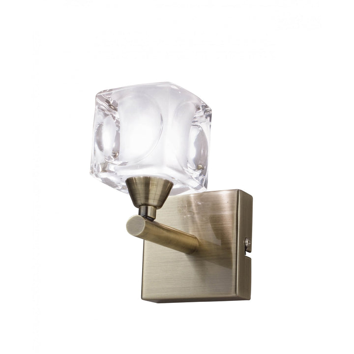 Mantra M2363AB/FR Cuadrax Wall 1 Light G9 Antique Brass/Frosted Glass (0992)