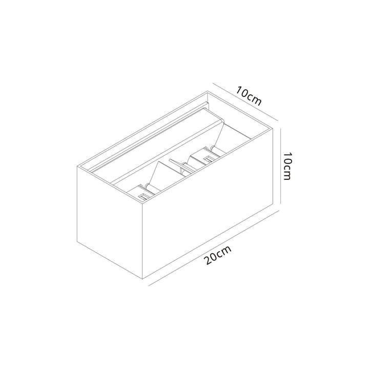 Mantra M8606 Davos Outdoor Rectangle LED Wall Lamp Dimmable White