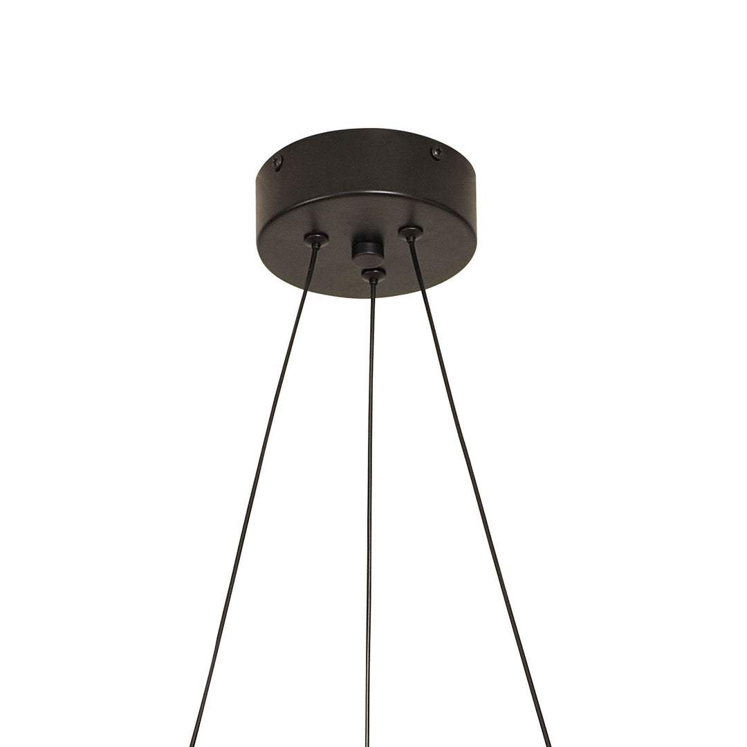 Mantra M8533 Electra Small LED Pendant Black / Black Chrome / White Acrylic