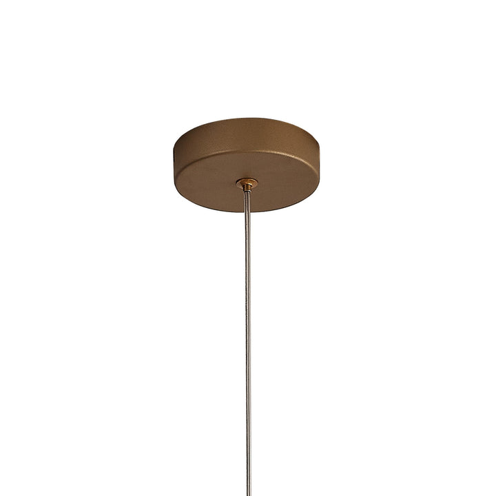 Mantra M8255 Elsa 1 Light Pendant With Round Shade Bronze Glass With Frosted Inner Cone