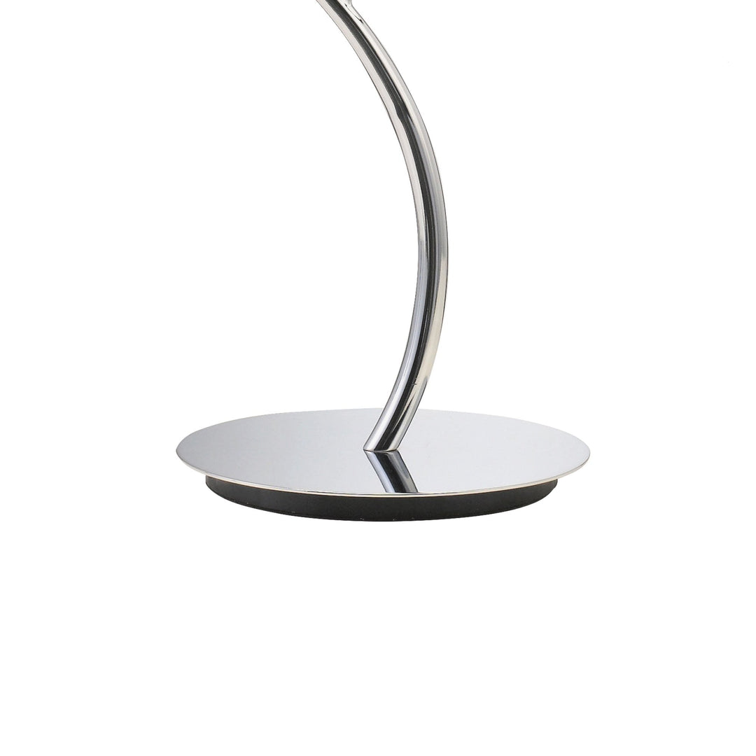 Mantra M1137/SP Eve Table Lamp 2 Light Large Polished Chrome With Spanish Corrugated White Round Shade