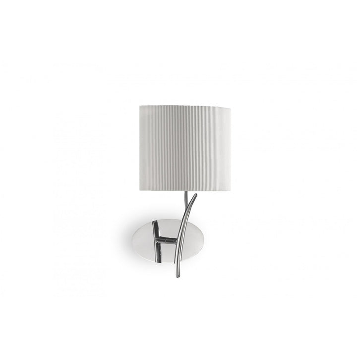 Mantra M1134/SP Eve Wall Lamp 1 Light Polished Chrome With Spanish Corrugated White Oval Shade