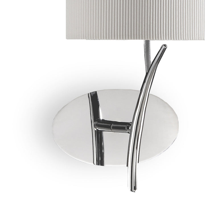 Mantra M1134/SP Eve Wall Lamp 1 Light Polished Chrome With Spanish Corrugated White Oval Shade