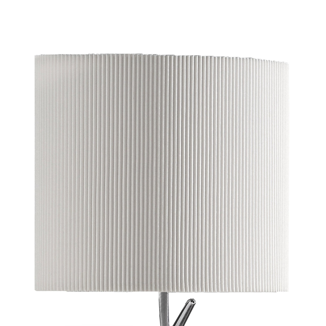 Mantra M1134/SP Eve Wall Lamp 1 Light Polished Chrome With Spanish Corrugated White Oval Shade