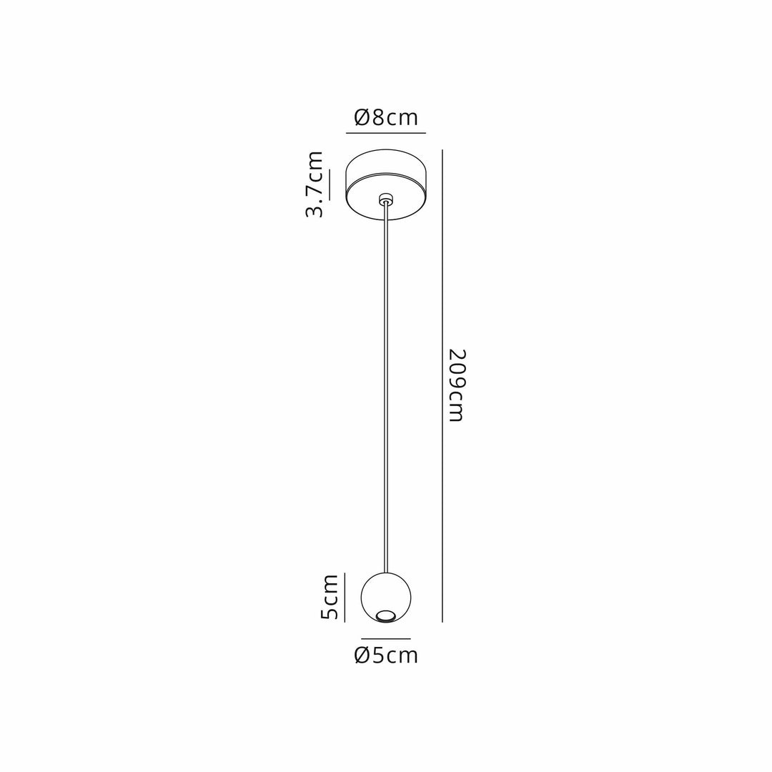 Mantra M8468 Gruissan LED Ball Pendant Matt White