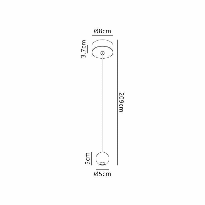 Mantra M8468 Gruissan LED Ball Pendant Matt White