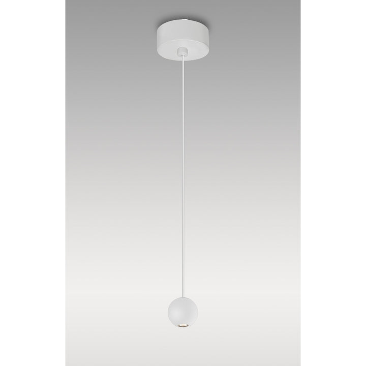 Mantra M8468 Gruissan LED Ball Pendant Matt White