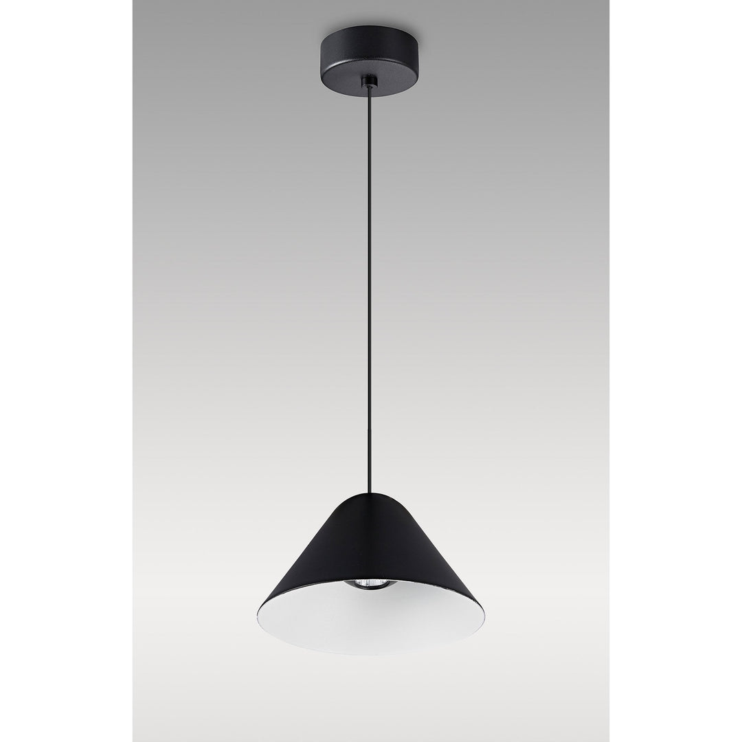 Mantra M8466 Gruissan LED Cone Pendant Matt Black/Matt White