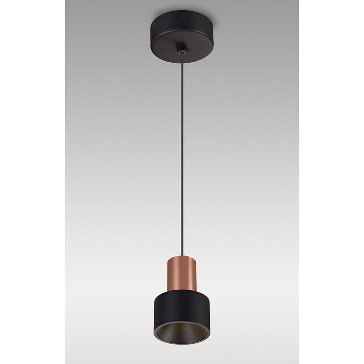 Mantra M8467 Gruissan LED Cylinder Pendant Matt Black/Matt Gold