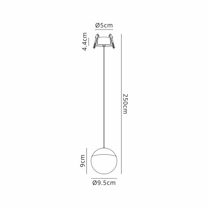 Mantra M8435 Kilda 1 Light LED Recessed Pendant White