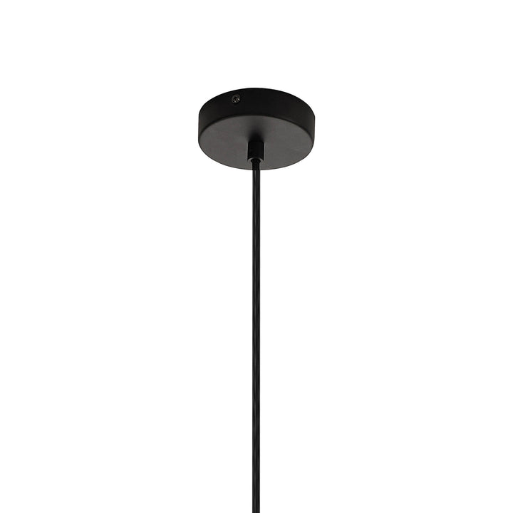 Mantra M8523 Kriss Squircle Pendant Black/Black Glass Shade With Inner Lined Funnel Glass