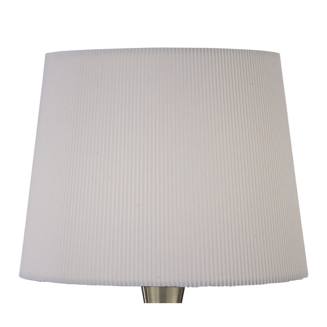 Mantra M1650AB Mara Table Lamp 1 Light Large Antique Brass With Ivory White Shade