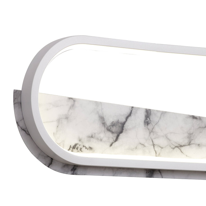 Mantra M8502 Marmol LED Wall Lamp Oval White Marble/White