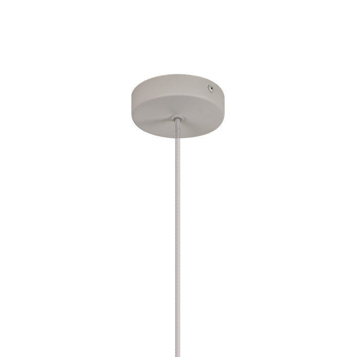 Mantra M8278 Nora Single Pendant White/Wood/Clear Glass With Frosted Inner