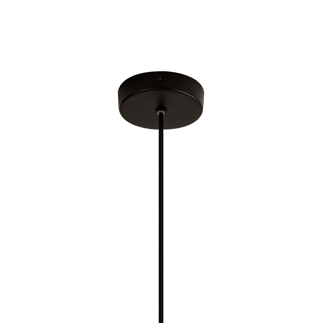 Mantra M8286 Nora Single Pendant Black/Black Marble/Chrome Glass With Frosted Inner