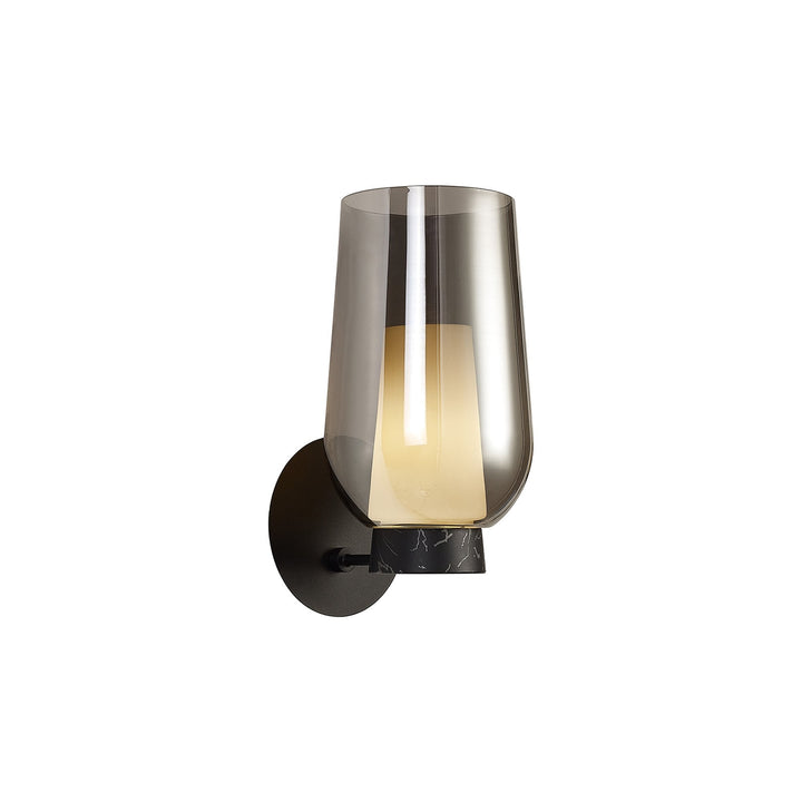 Mantra M8288 Nora Wall Lamp Black/Black Marble/Chrome Glass With Frosted Inner