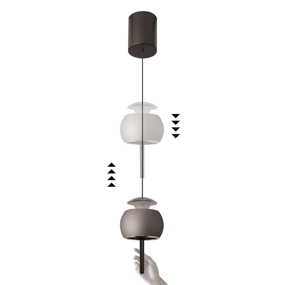 Mantra M8411 Roller Rise And Fall LED Pendant Coffee/Black