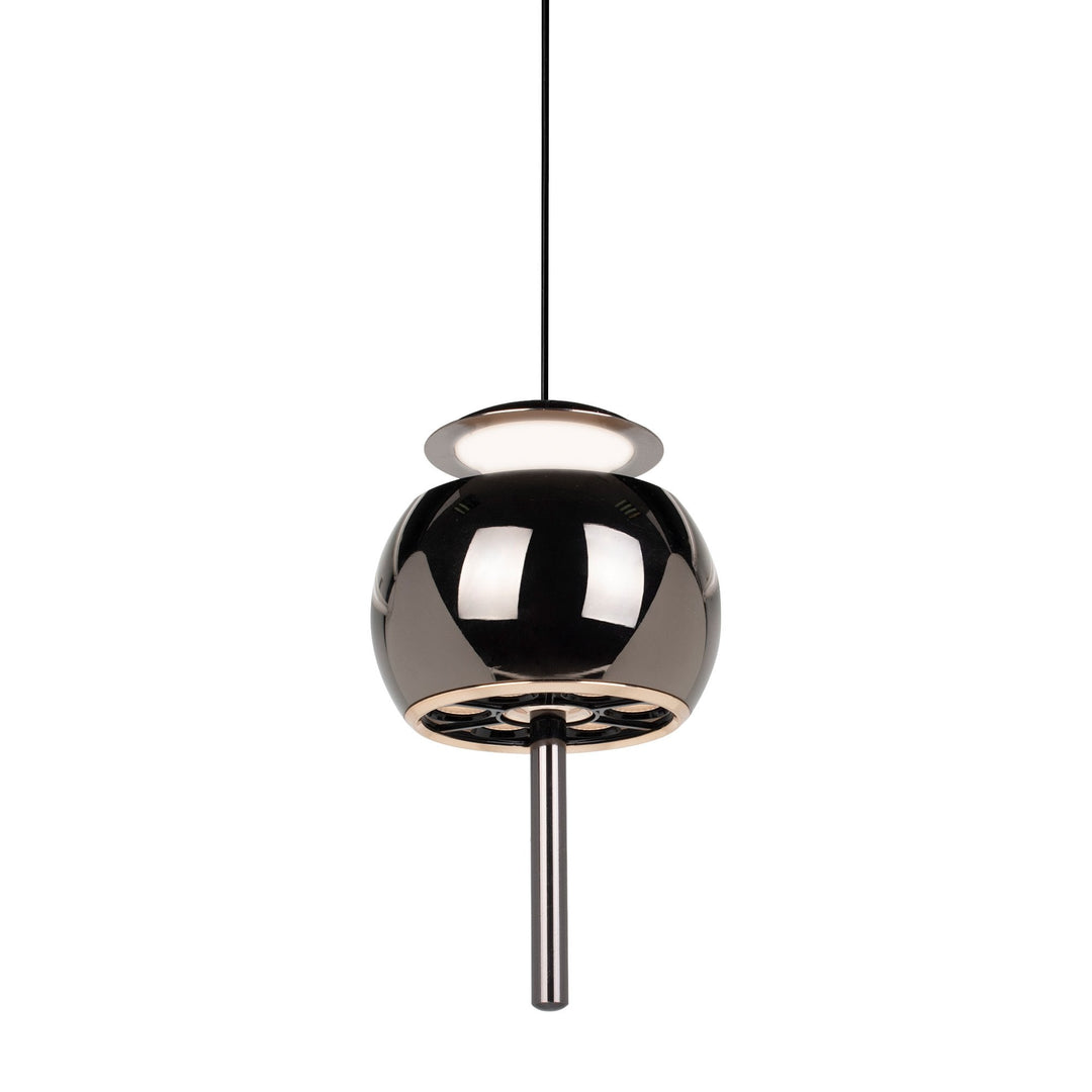 Mantra M8412 Roller Rise And Fall LED Pendant Black Chrome/Black