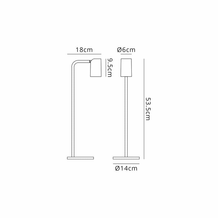 Mantra M8492 Sal Tall Table Lamp With Inline Switch 1 Light Satin Gold/Matt Black