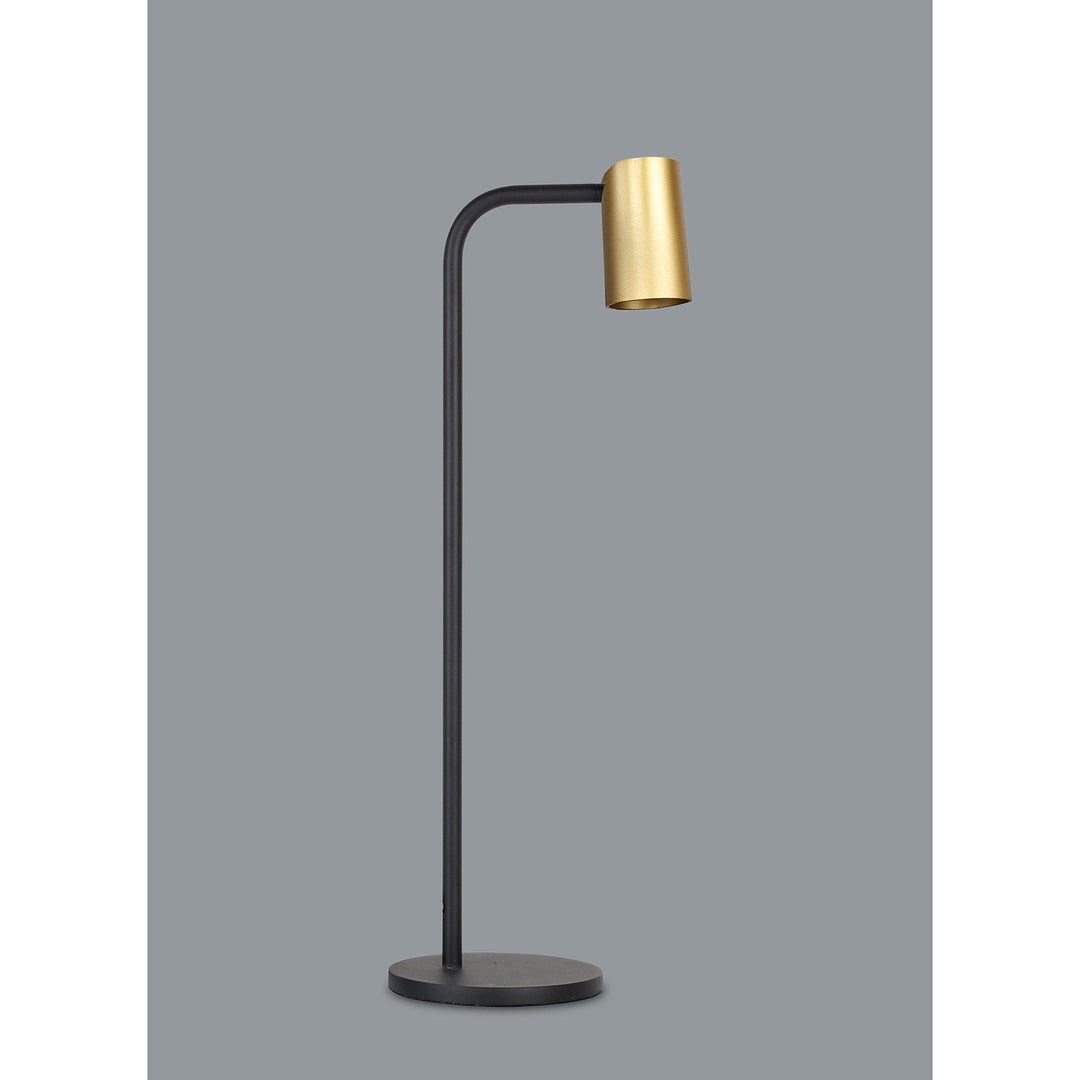 Mantra M8492 Sal Tall Table Lamp With Inline Switch 1 Light Satin Gold/Matt Black