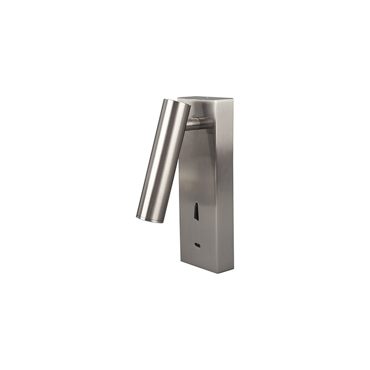 Mantra M8500 Tarifa II LED Wall/Reading Light Adjustable With USB-C Socket Satin Nickel