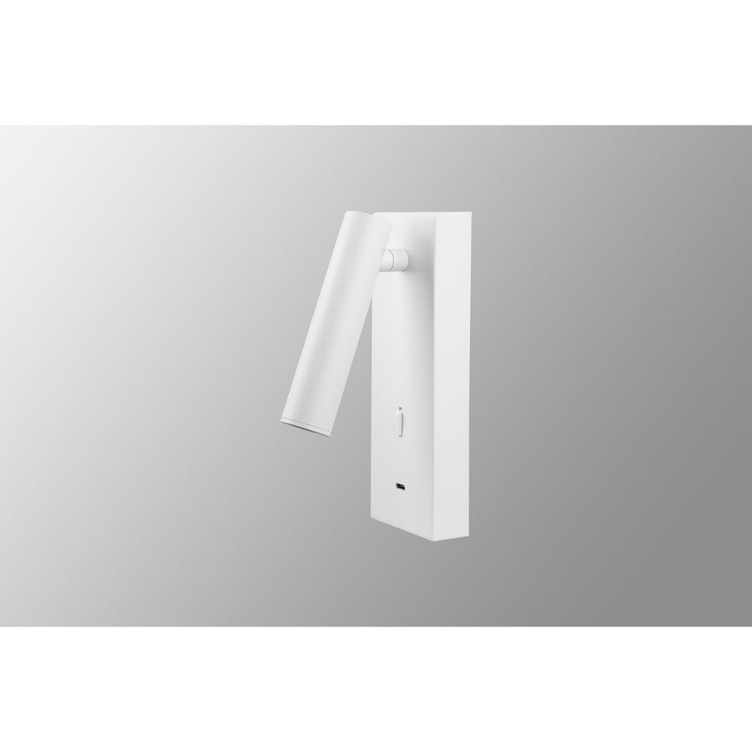 Mantra M8498 Tarifa II LED Wall/Reading Light Adjustable With USB-C Socket White