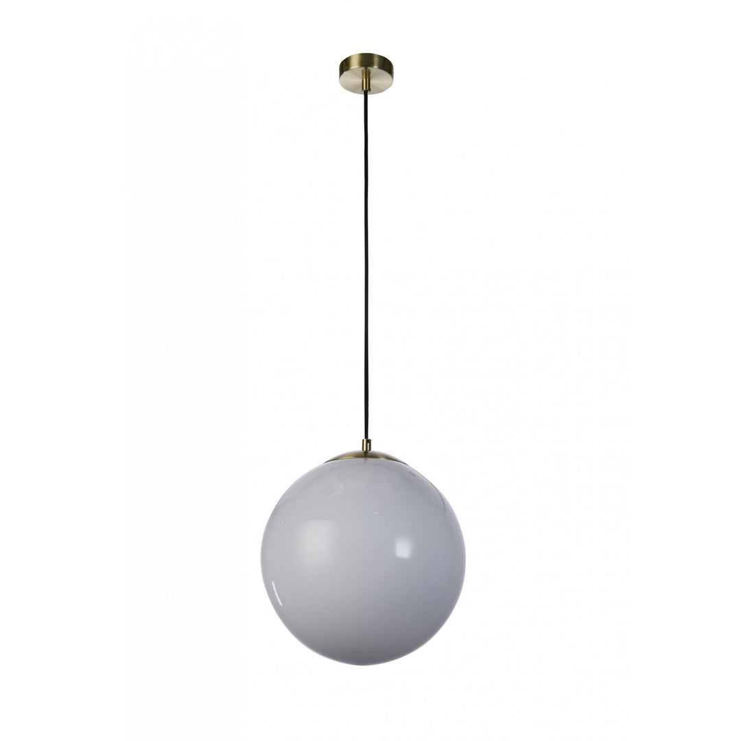 Searchlight 6066SB Atom II Pendant Satin Brass Opal Glass