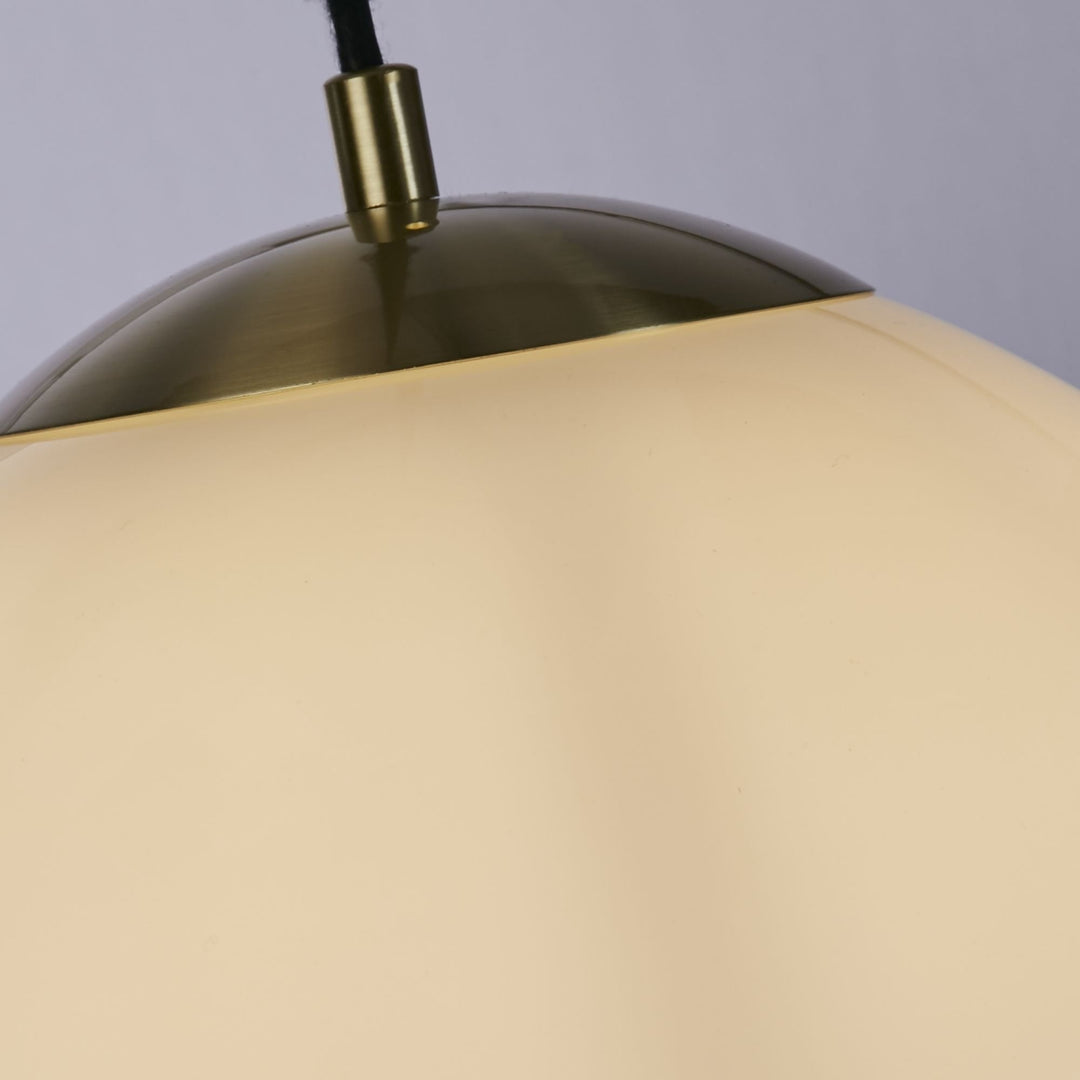 Searchlight 6066SB Atom II Pendant Satin Brass Opal Glass