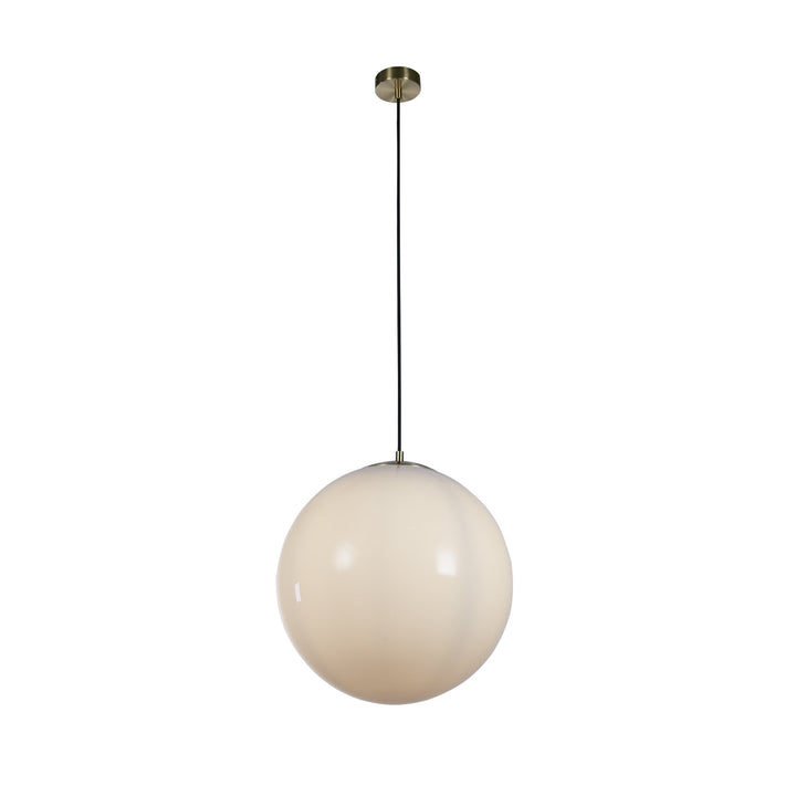 Searchlight 6099SB Atom II Pendant Satin Brass Opal Glass