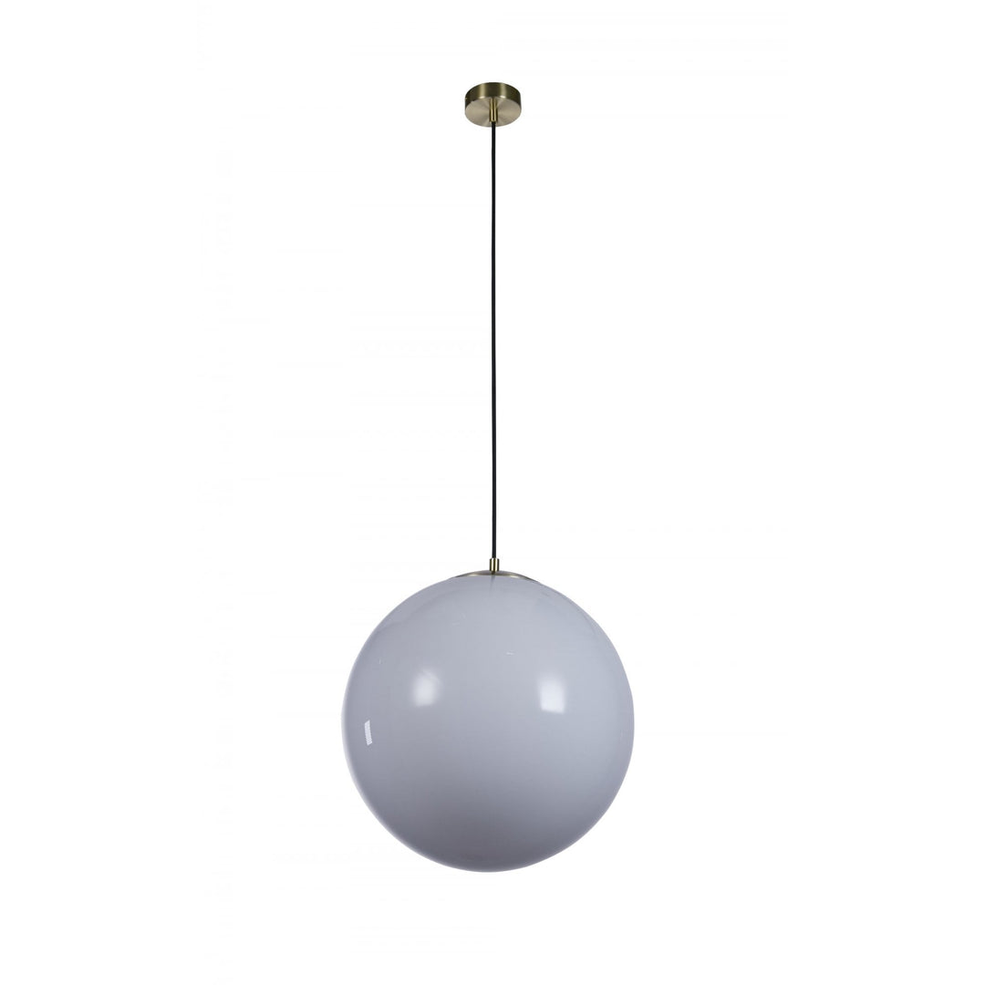 Searchlight 6099SB Atom II Pendant Satin Brass Opal Glass