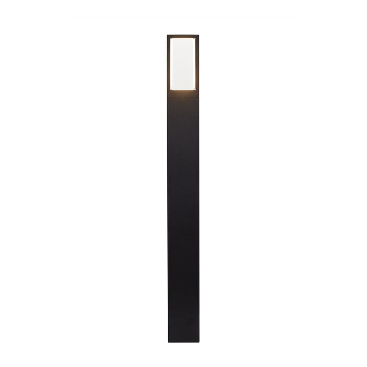 Searchlight 91251-730 Avenue Outdoor Post Black Metal Matt White Polycarbonate