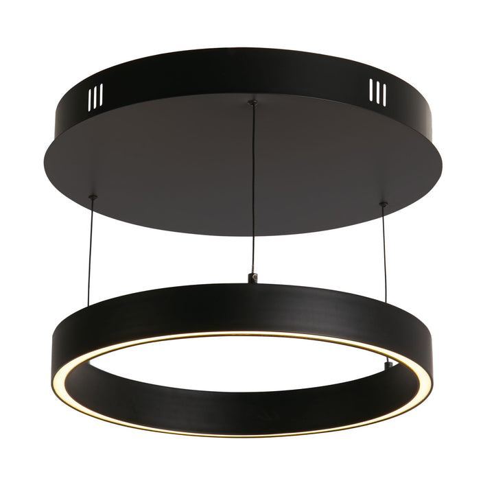 Searchlight 30410BK Layla Gesture Control LED Pendant Black Metal Opal Acrylic