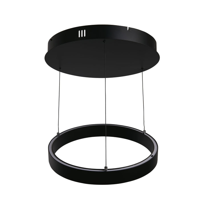 Searchlight 30410BK Layla Gesture Control LED Pendant Black Metal Opal Acrylic