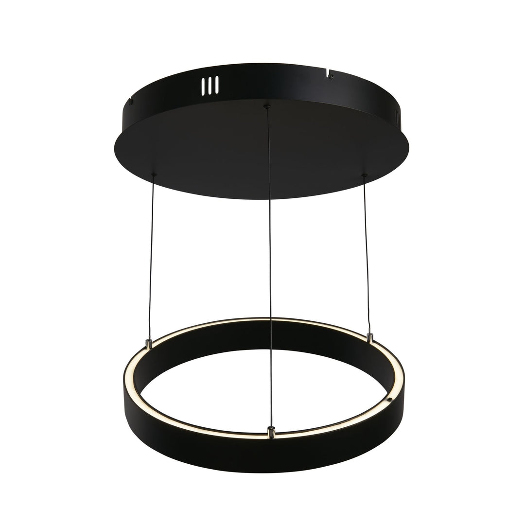 Searchlight 30410BK Layla Gesture Control LED Pendant Black Metal Opal Acrylic